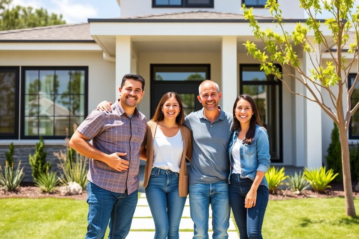 Happy homeowners